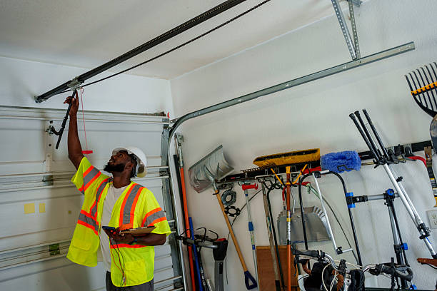 Professional Garage Door Panel Replacement technician working in North Branch, MN
